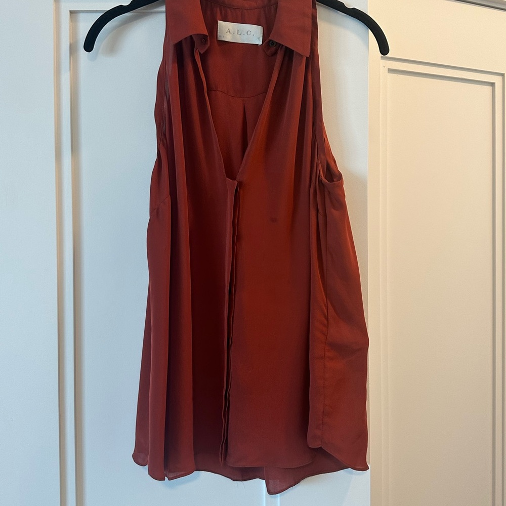 A.L.C. Women's Sleeveless Top in Rich Rust